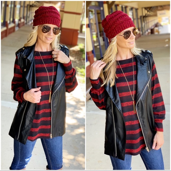 LAST ONE✨Better Get Going Tunic-Red/Black - Picture 4 of 4